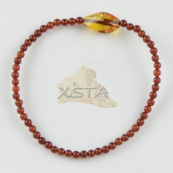 Amber bracelet Small bracelet cherry oval